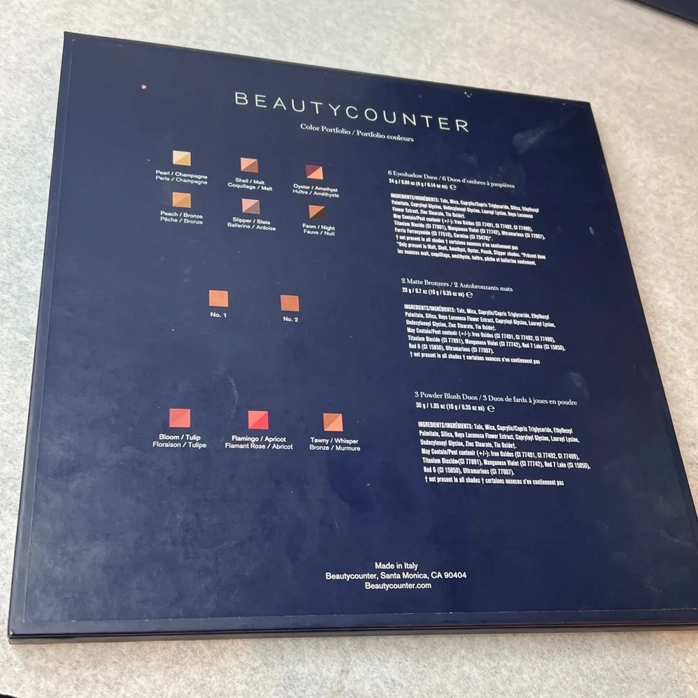 Beautycounter Color Portfolio Eyeshadows and Blush Set Made in Italy